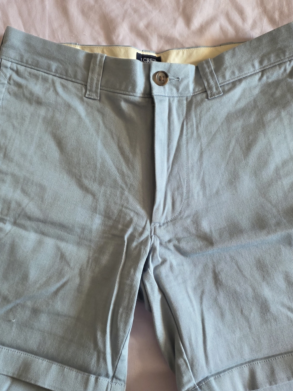 J. Crew Men's Pale Blue Cotton Chino Shorts